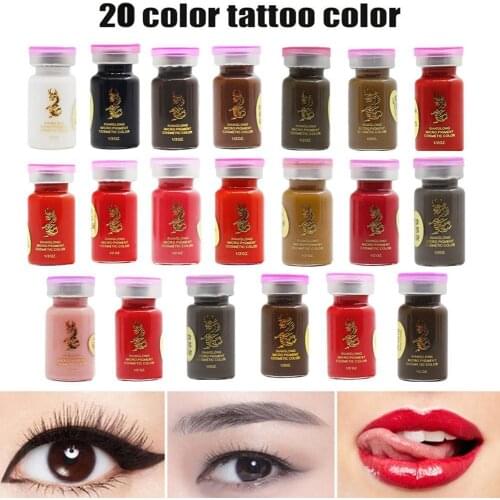 Semi Permanent Eyebrow Tattoo Ink Durable Emulsions Makeup Pigment Microblading Coloring Beauty Tool Supplies