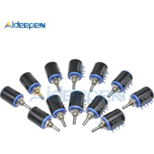 WXD3-12-1W WXD3 12 1W Potentiometer Adjustable Precision 5% 47KΩ 33KΩ 22KΩ 10KΩ 4.7KΩ 3.3KΩ 1KΩ 470Ω 220Ω 100Ω