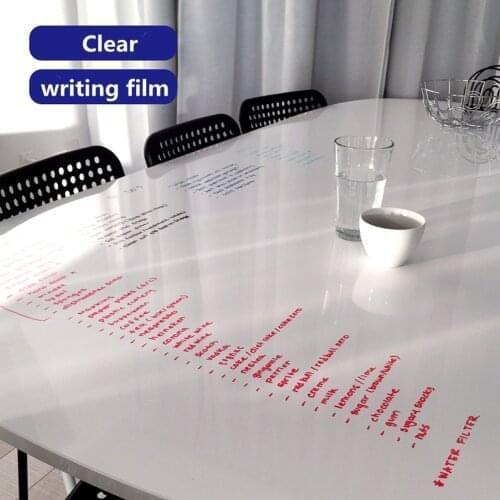 SUNICE Clear Self-Adhesive Whiteboard Stickers Writing Film Peel and Stick for Home and Office Safety Film 152cmX10m