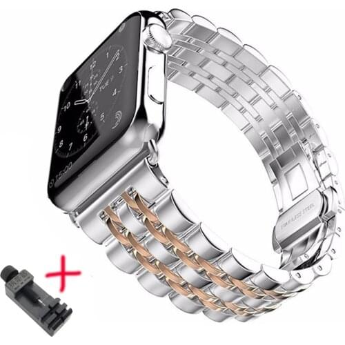 Strap For Apple Watch band 42 mm 5 4 3 iwatch band 42mm/38mm Stainless Steel watchband correa for apple watch 5 band 40mm 44mm