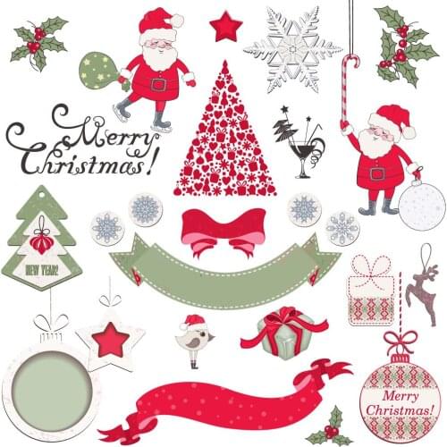 AZSG Christmas christmas tree Clear Stamps/Seals For DIY Scrapbooking/Card Making/Album Decorative Silicone Stamp Crafts