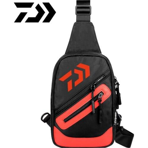 Daiwa Fishing Bags Fishing Tackle Bag Water Resistant Oxford Fabric Fishing Storage Bag Crossbody Shoulder Bag Handbag