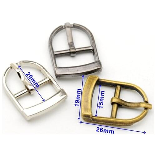 DIY 30pcs/lot small metal 15mm shoe buckle pin buckle high polished silver/black/bronze belt bag buckle free shipping BK-004