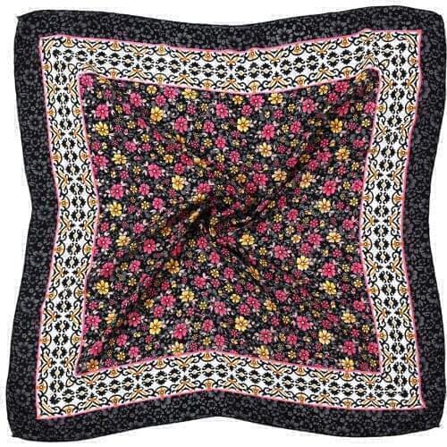 Muslim Head Wrap Flower Print Women Scarves Casual Folk Square Scarf Wrap Shawl Travel Summer Scarves Women Femme Bandanas Hijab