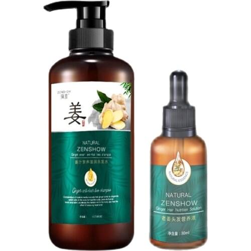 ZhenShy Ginger Shampoo 300ml Ginger Juice Hair Care Oil