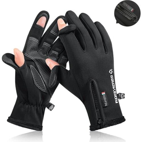 Warm Winter Ice Fishing Gloves Waterproof Windproof Fishing Gloves Full Finger Non-slip Outdoor Fishing Gloves Fish Equipment