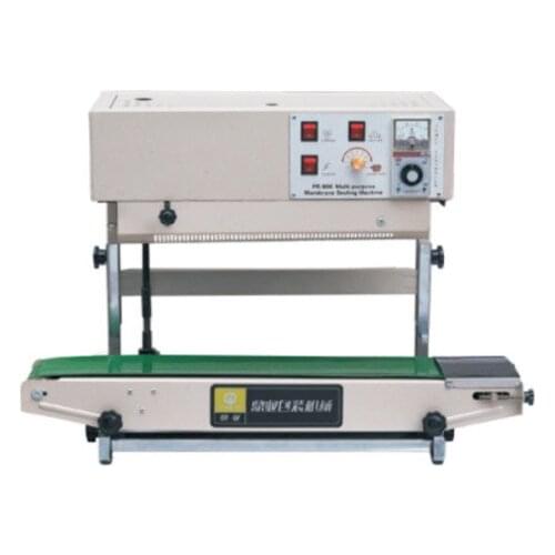Vertical continuous film sealer, continuous band sealer with printing