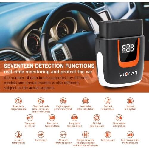 Viecar ELM327 V2.2 VP001/2/3/4 PIC18F25K80 Wi-Fi OBD OBD2 ELM327 Bluetooth 4.0 Scanner Android/iOS ODB2 Car Diagnostic Auto Tool