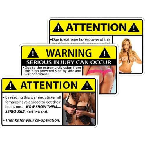 Warning Display Bra Hip CAR Sticker JDM Drag Racing Muscle Car UTV Off-road 4x4 Graphic RZR Decal KK Vinyl Auto Decoration