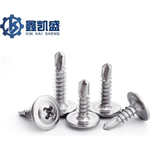M4.2M4.8 Stainless Steel Round Head Padded Tail Drilling Screw 410 Large Flat Head Self Tapping Self Drilling And Hard Dovetail