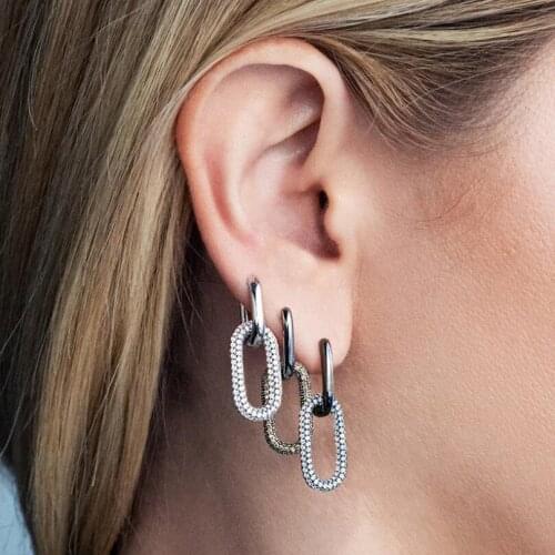 Luxury 18K Gold Plated Earrings 2021 Fashion Luxury Hoop Earrings For Women Vintage Punk Pendants boucle d’oreille Jewelry Gift