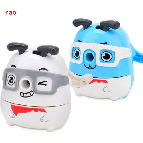 Cute cartoon 0728 Animal glasses Dog Pencil Sharpener Kids School Supplies Stationery Hand Crank mechanical pencil sharpeners