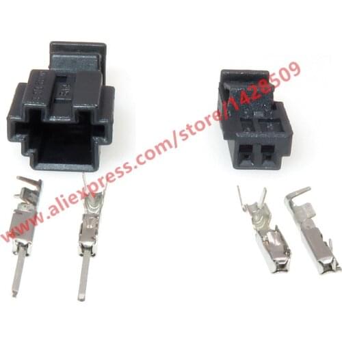 5 Sets 2 Pin Auto Door Light Socket Audio Tweeter Plug For BMW 9-968554-1 3-1452577-1