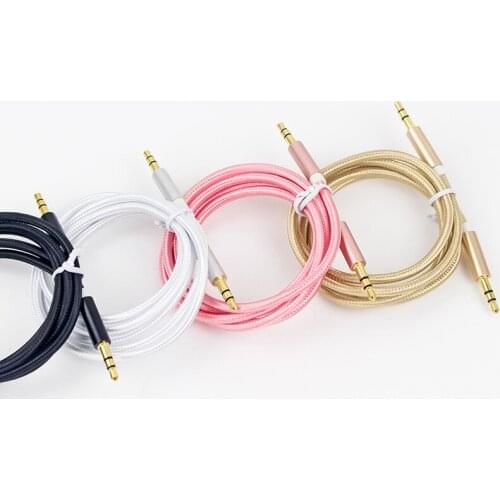 10pcs 1m AUX Jack HD Audio Extension Cables 3.5mm Male to Female Auxiliary Stereo Cable 3.5 mm Lossless Speaker Headphone Cord