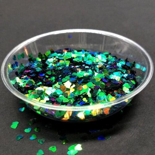 100g Chameleon Nail Sequins Glitter Holographic Love Heart Flakes Dazzling Nails Nail Art Glitter Decorations Sparkly Glitter