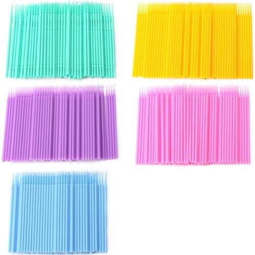 100Pcs Disposable Individual Lash Removing Micro Brush Eyelash Extension Tools 667D
