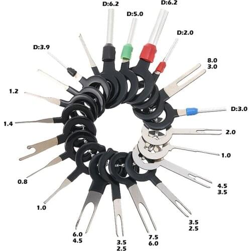 118Pcs Car Terminal Removal Tool KitElectrical Wire Connector Pin Extractor Set Car Audio Repair Navigation Tail Harness Tool