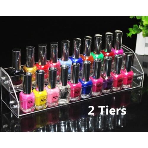 2/3/4/5/6/7 Tiers Clear Makeup Cosmetic Acrylic Organizer Lipstick Jewelry Display Stand Holder Nail Polish Rack 31x31x25cm