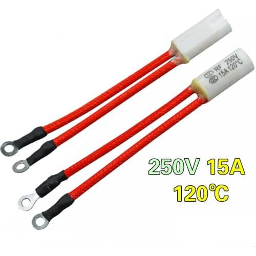 2 Pcs Instant electric water heater electric faucet overheat protector temperature control switch 250V 15A 120 degrees