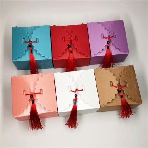 30pcs/lot Multiple Colors Patterns Sweet Paper Jewelry Box Portable Cases 9x9x6cm For Packing Apples Food Gifts Trinkets Carton