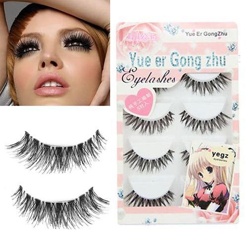 5 Pairs Women Fashion Eye Lashes Crisscross False Eyelashes Black Natural Eyes Lashes Makeup Tool