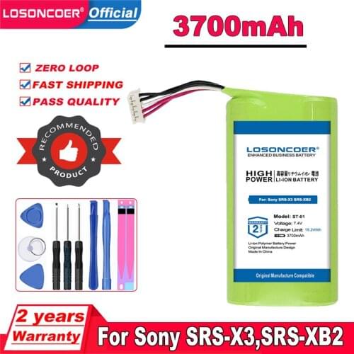 LOSONCOER 3700mAh ST-01 ST-02 Battery For Sony SRS-X3,SRS-XB2, SRS-XB20 Battery High Capacity