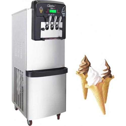 Soft Ice Cream Machine Vertical Intelligent English Operating System Stainless Steel Sweet Cone Ice Cream Machine