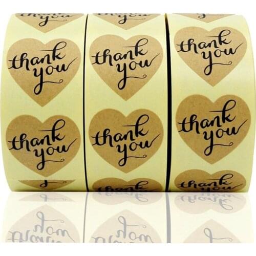 Free Shipping - 2.5CM Round Natural Kraft Handmade with "HOMEMADE WITH LOVE" Stickers, 500 Labels Per Roll