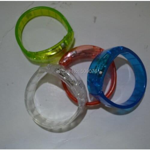 Free shipping 720pcs/lot customized LOGO LED voice control bracelet LED Flash Blinking Party Bracelet Bangle glow bracelets