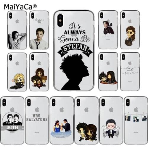 MaiYaCa The Vampire Diaries Stefan Damon Salvatore Phone Case for iphone 12 pro max SE 2020 11 pro XS 8 7 6 6S Plus X 5 5S SE XR