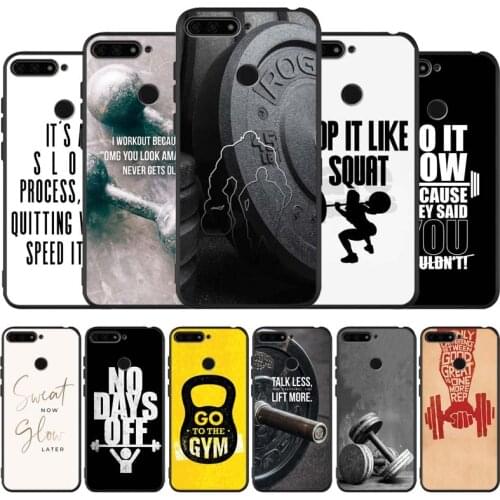 Gym inspiration black Silicone Phone Case For honor 30 20 Pro 8 8X 9 10 20 Lite Mate 10 20 30 Lite Pro cover