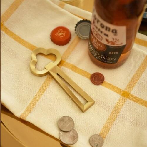 Brass Beer Bottle Opener Creative Modern Bottle Opener Household Kitchen Tools Decoration Party Bar Drinking Wine Beer Opener