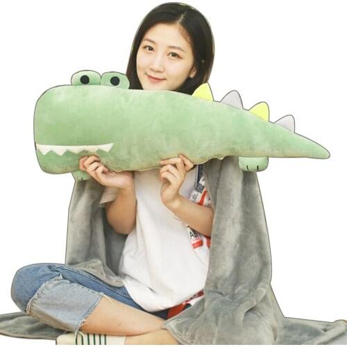 Lovely Large Size Crocodile-shaped Pillow Cute Soft Crocodile Plush Doll Stuffed Toy Birthday Gift for Children Supple Cushion