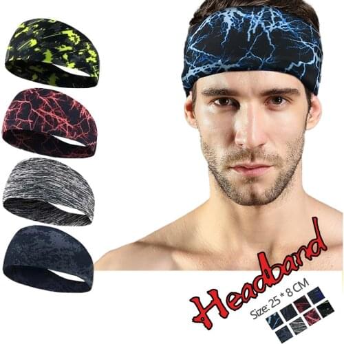 Sport Sweat Headband Sweatband Yoga Hair Bands Running Cycling Dance Fitness Head Anti Sweat Bands Sports Safety Bands For Men