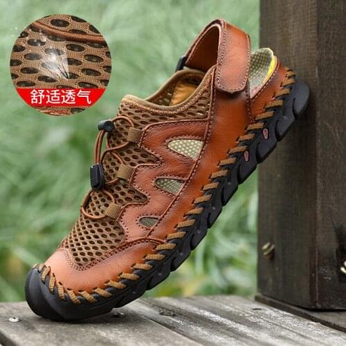 Sandals Mens 2021 Summer New Outdoor Leather Shoes Leather Shoes Original Chaussure Homme Zapatos De Hombre