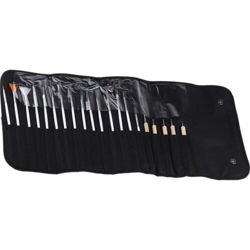 Pack of 20, Acrylic Nail Brush Professional Nail Brush Pen Set with Bag