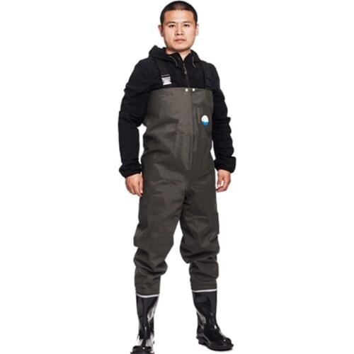 Outdoor 3-layer Nylon Anti-wear Wading Pants Breathable Waterproof Men Women Fishing Eu39-45 Wader Boot Farming Overall Trousers