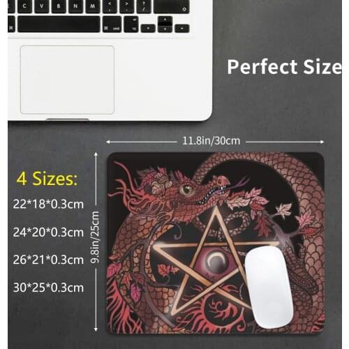 Pentagram Dragon Mouse Pad DIY Print Cushion Dragon Pentagram Wicca Pagan New Age Spiritual Magick Nature