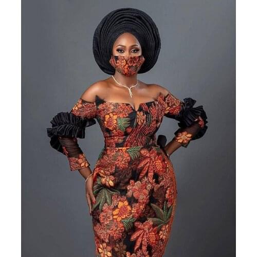 MIQIER2021 High Quality African Nigerian Tulle Lace Fabric Organza Embroidery Guipure Party Gown Dress Brocade Jacquard French