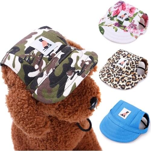 Adjustable Sun Hat Pet Hat with Ear Holes Baseball Cap for Large Medium Small Dogs Summer Dog Cap Outdoor Hiking Pet Products