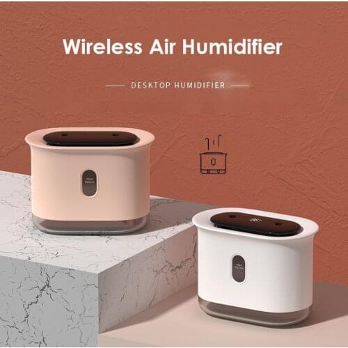 RIGOGLIOSO Wireless Air Humidifier 1000ml Wireless Diffuser Dual Spray Nozzle Head Aromatherapy Humidifier Rechargeable Battery