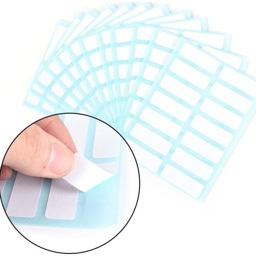12sheets/pack 3.8cmx1.3cm Self Adhesive Sticky Blank Note Label Bar White Label Writable Name Blank Stickers