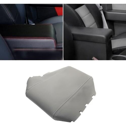 Gray Center Armrest Leather Cover For Dodge Nitro 2007 2008 2009 2010 2011 Car Central Armrest Box Panel Cover Sticker Trim