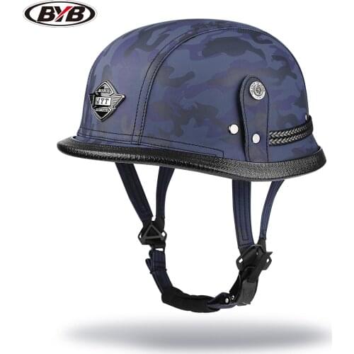 BYB Retro Helmet Personality Helmet Camouflage Helmet Motorcycle Helmet Fashion Mens and Womens Helmet