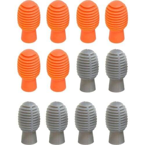 4pcs Silicone Drum Stick Head Rubber Sleeve Drumstick Mute Dampener Drum Silent Practice Tips Percussion Accessory F2TC