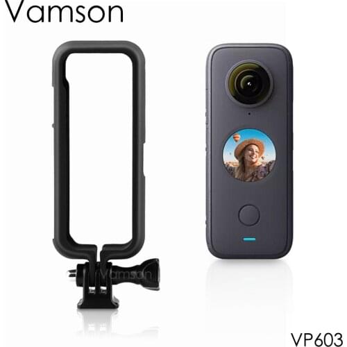 Vamson for Insta 360 One X2 Accessories Easy to Charge Protective Frame Case Adapter Mount for Insta360 One X2 Cover VP603