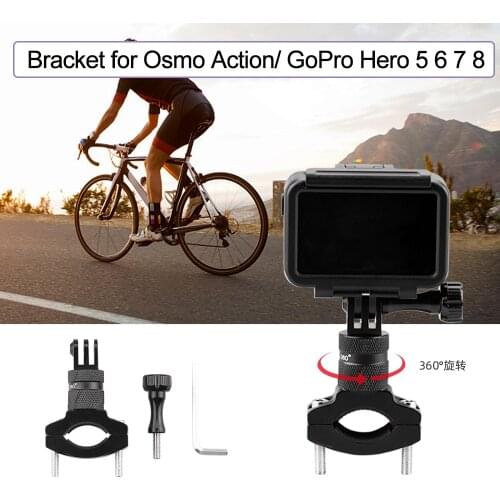 Bike Bicycle Clip for Osmo Action GoPro Hero 5 6 7 8 Sports Camera Universal Handlebar Clamp Bracket Tripod Mount Accessories