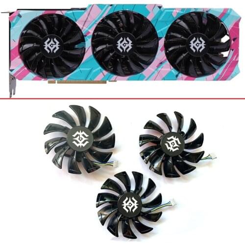 3PCS 85MM GA92S2U 4PIN RTX3060 GPU Fan For ZOTAC GeForce RTX 3070-8GD6 RTX 3060Ti X-GAMING RTX 3080-10G6X Graphics card Cooling