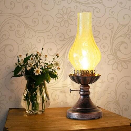 Retro Desk Lamp Vintage Industrial Light for Bedroom Bedside Coffee Shop Bar Hotel Corridor Decoration