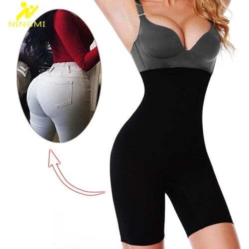NINGMI Plus Size Sexy Butt Lifter Women Tummy Control Panties High Waist Trainer Belt Slimming Pant Body Shaper Shapewear XS-4XL